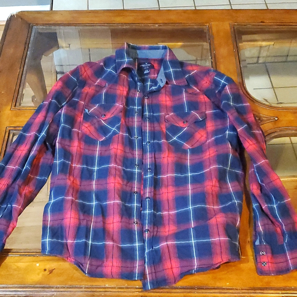 Button down with snaps